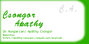 csongor apathy business card
